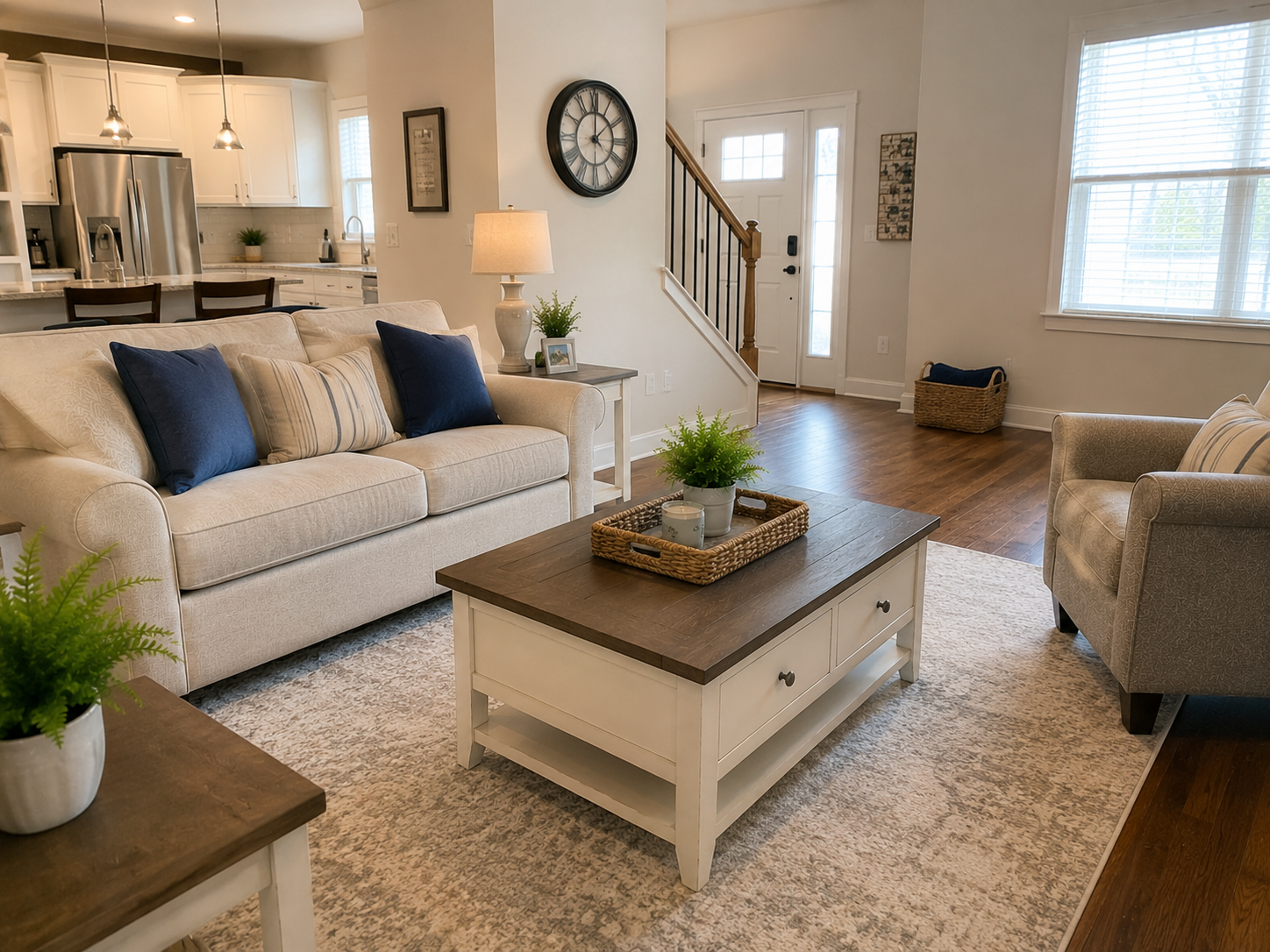 Sparkling living room after cleaning